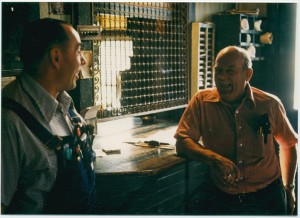 Gene Lawson and John Gaynor in the depot at South Cle Elum