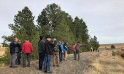 2019 Bridge Day attendees out on the trail for the history hike