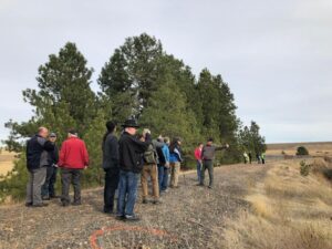 2019 Bridge Day attendees out on the trail for the history hike
