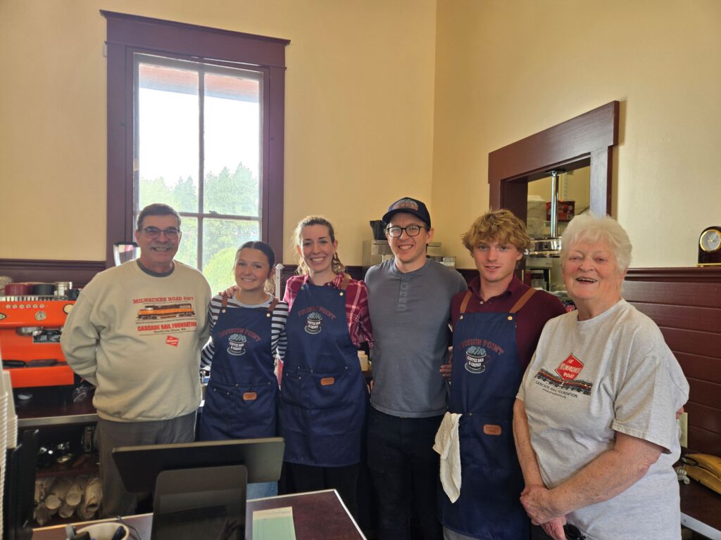 The Division Point Coffee and Crepes team with CRF Board members Jonathan Fischer and Mary Pittis.